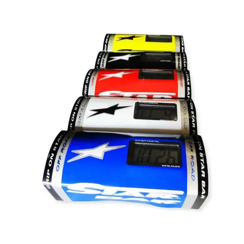Commander Maintenant MOUSSE DE GUIDON STAR BAR BOOSTER AVEC MONTRE BLEUE