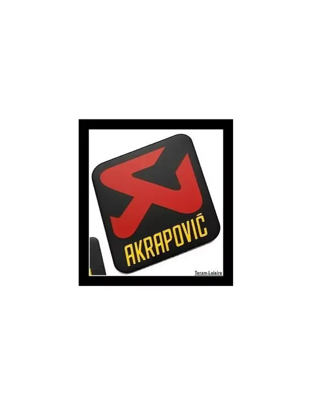 Plaque Aluminium Haute Température AKRAPOVIC carré pour Silencieux Auto Moto Quad NEUF Offre Limitée