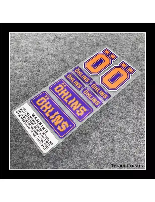 Offre Limitée 9 Autocollants Stickers Adhésif Moto / Auto type "OHLINS"