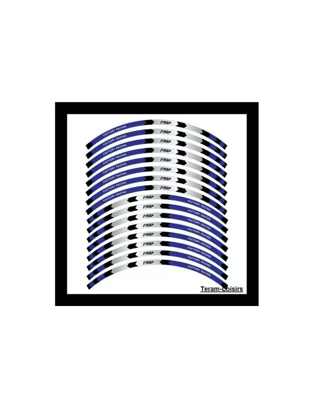 Seulement Aujourd&rsquo;hui Liserets Autocollants Jante 17 pouces Réfléchissants Bleu Noir Gris