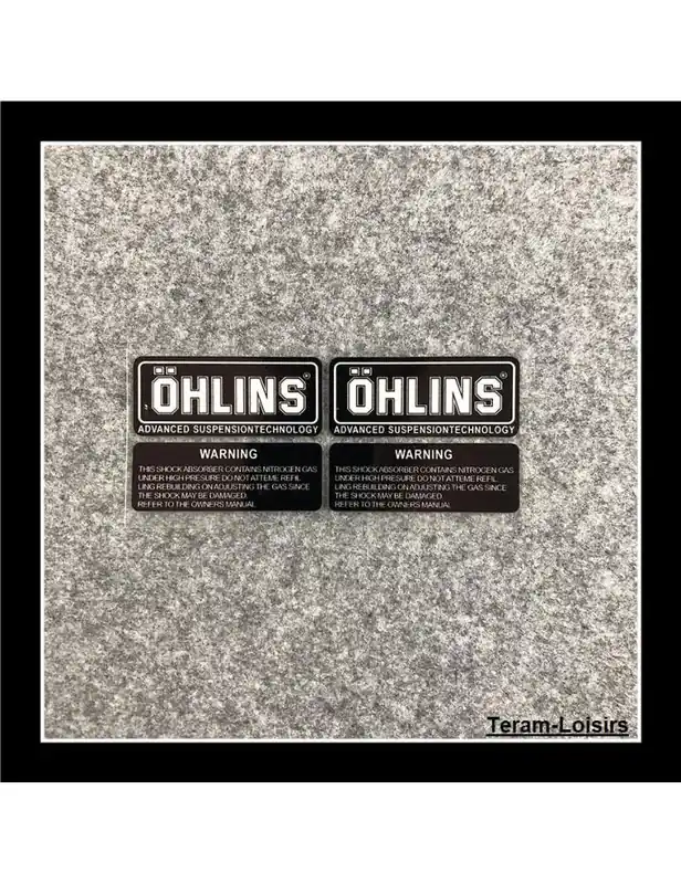 Autocollant Sticker Adhésif Moto / Auto OHLINS Noir Soldes