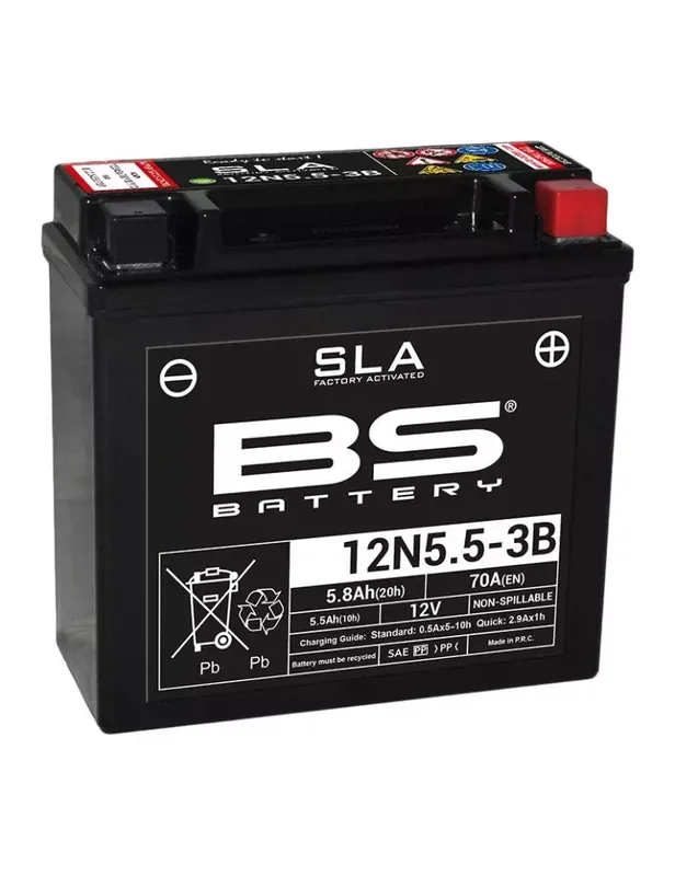 Vente Flash Batterie BS BATTERY 12N5.5-3B SLA sans entretien activée usine