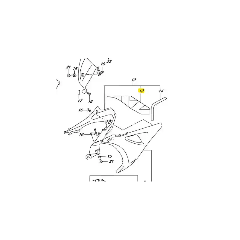 DESTOCKAGE !! Sticker OEM Suzuki GSX-R 1000 2018-2020 (68690-17K40-AHB) Acheter En Ligne