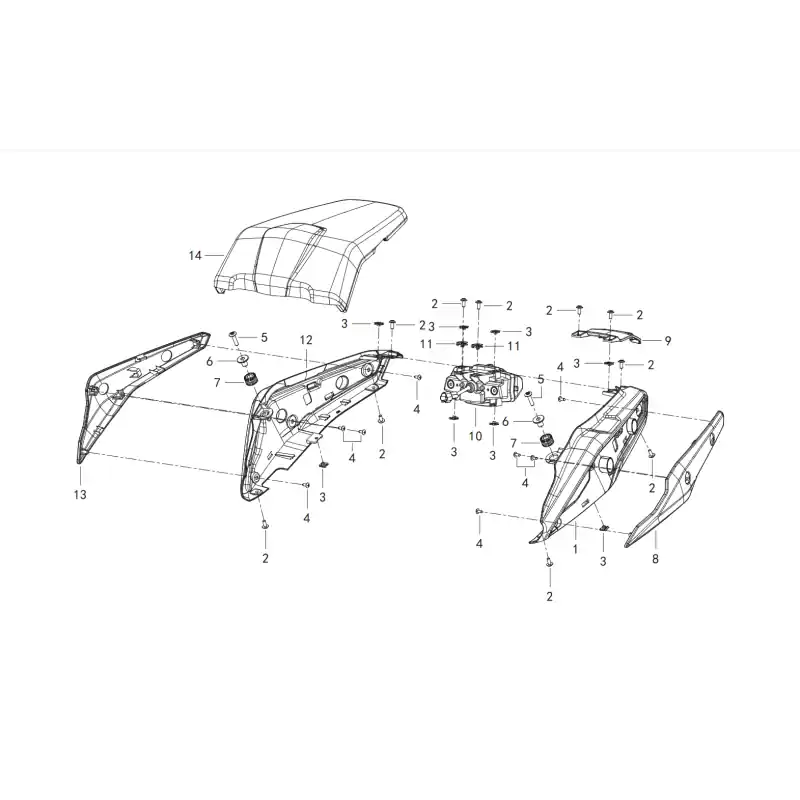 Coque Arrière / Selle Passager 2 – VIS M5X12 QJ Prix Cassé