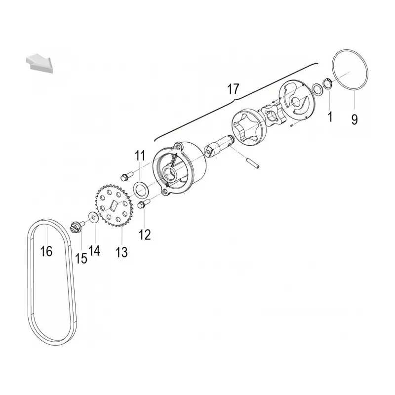 Pompe à Huile 1 – CIRCLIP AXESRV 600 Vente Flash
