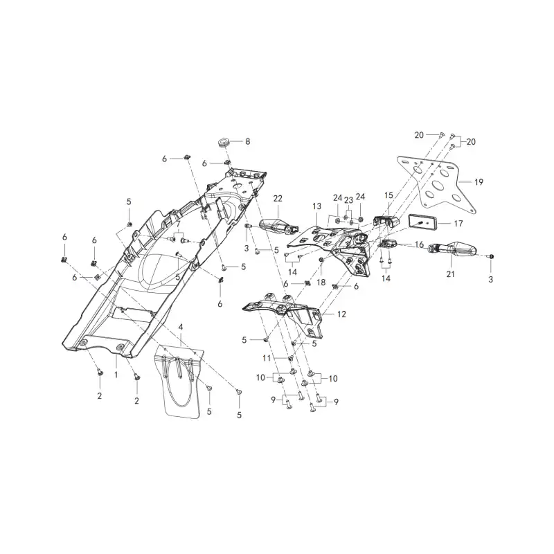 Certifié Passage de Roue / Clignotants Arrière 20 – VIS M6X12