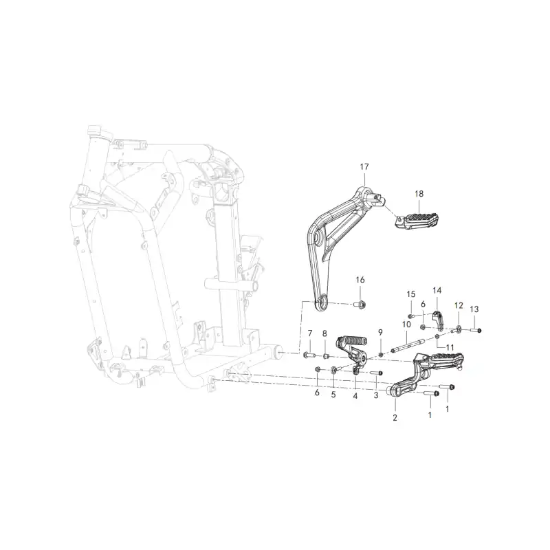 Reposes Pieds Gauche 15 – VIS M6X16 QJ Prix Bas