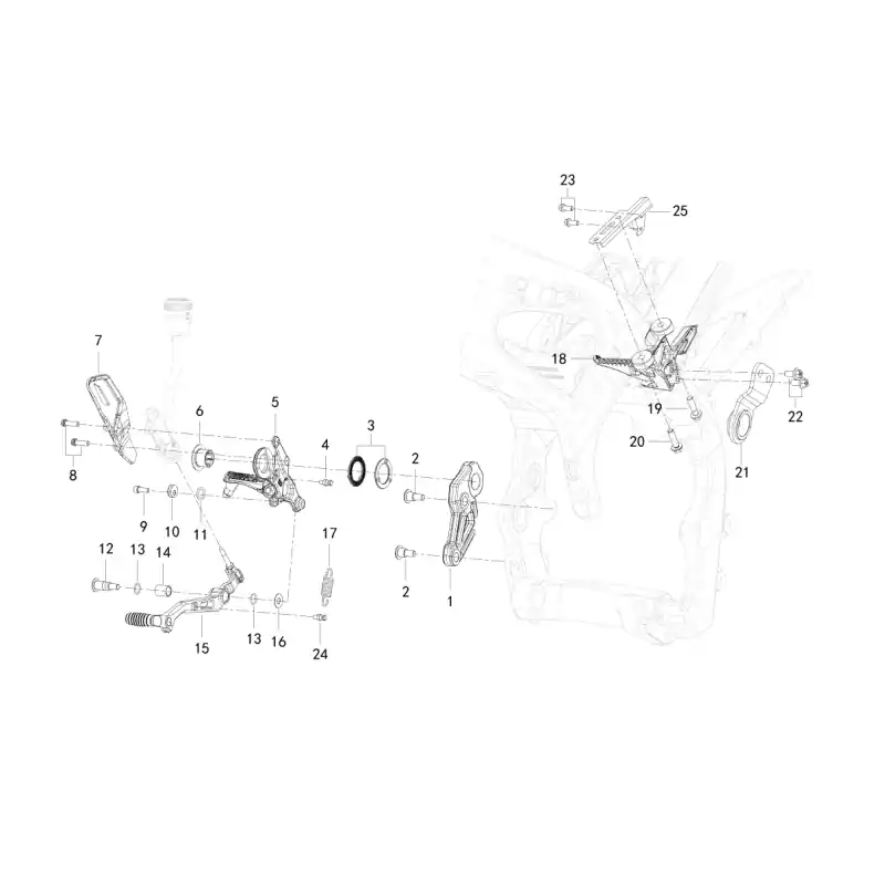 Nouveauté Reposes Pieds Droit / Pédale de Frein 8 – VIS M6X20 QJ