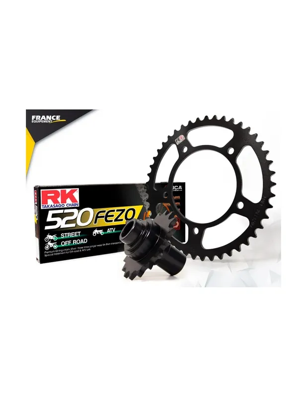 Solde Kit chaine TMAX 530 12-16 CHAINE RK 520 O&rsquo;RING RENFORCEE avec Attache Rapide