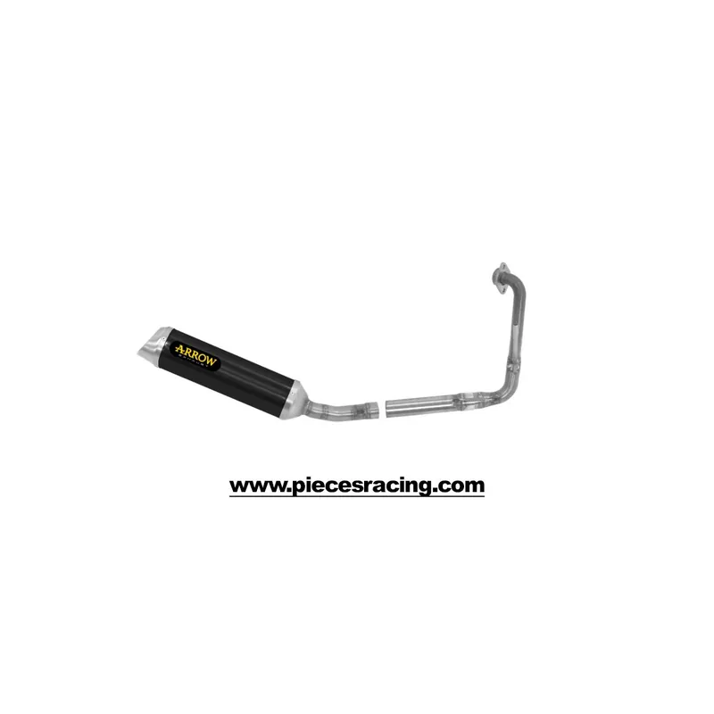 Pot Arrow Alu Dark ligne complète Yamaha YZF-R 125 17-18 (embout inox) Nouvel Arrivage