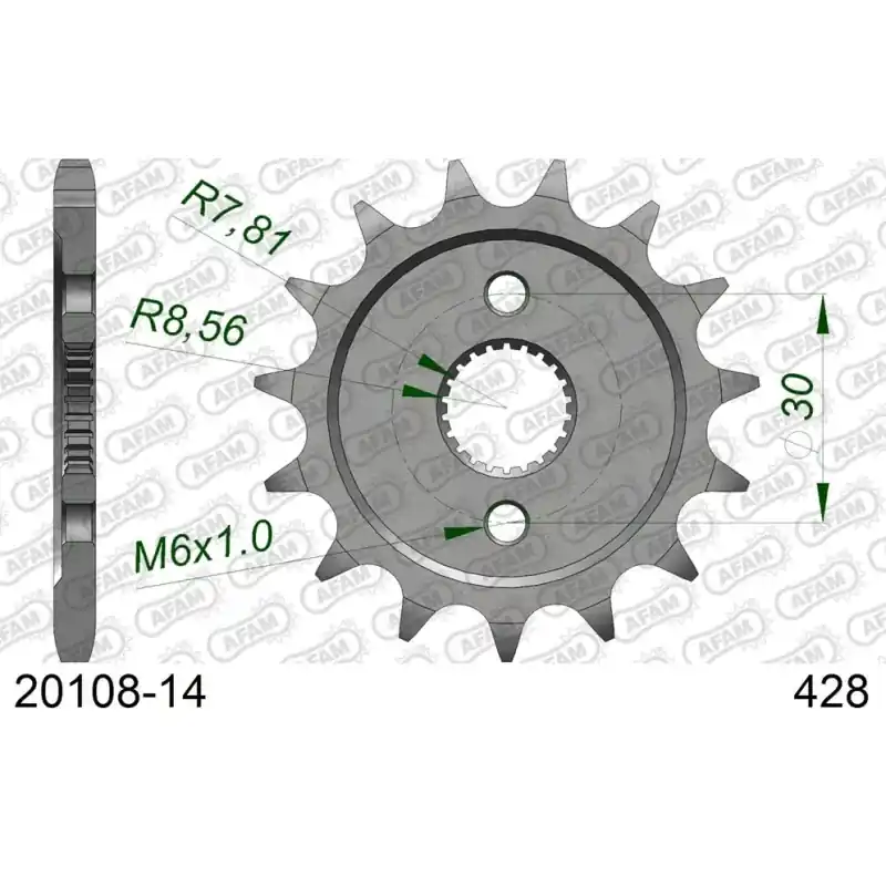 Quantité Limitée Pignon 14 dents pour chaine 428