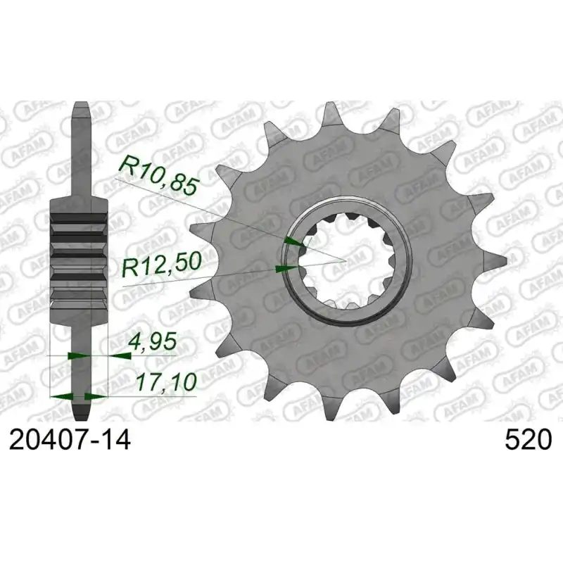 Vente Flash Pignon 14 dents pour chaine 520