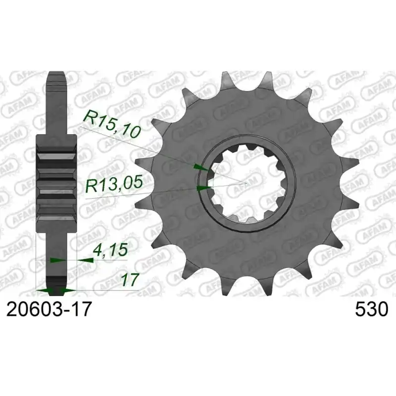 Meilleur Choix Pignon 17 dents pour chaine 530