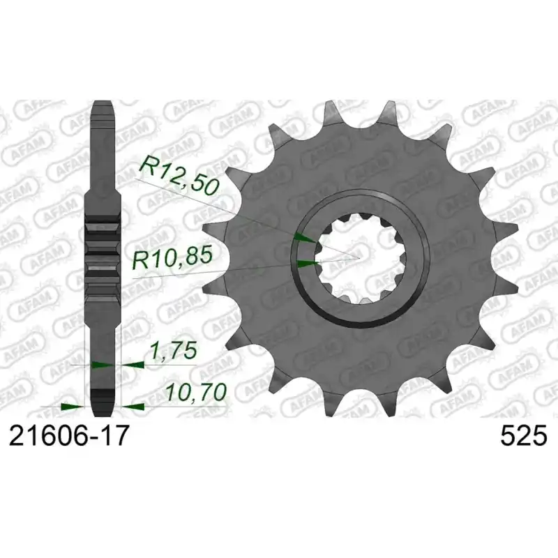 Top Vente Pignon 17 dents pour chaine 525