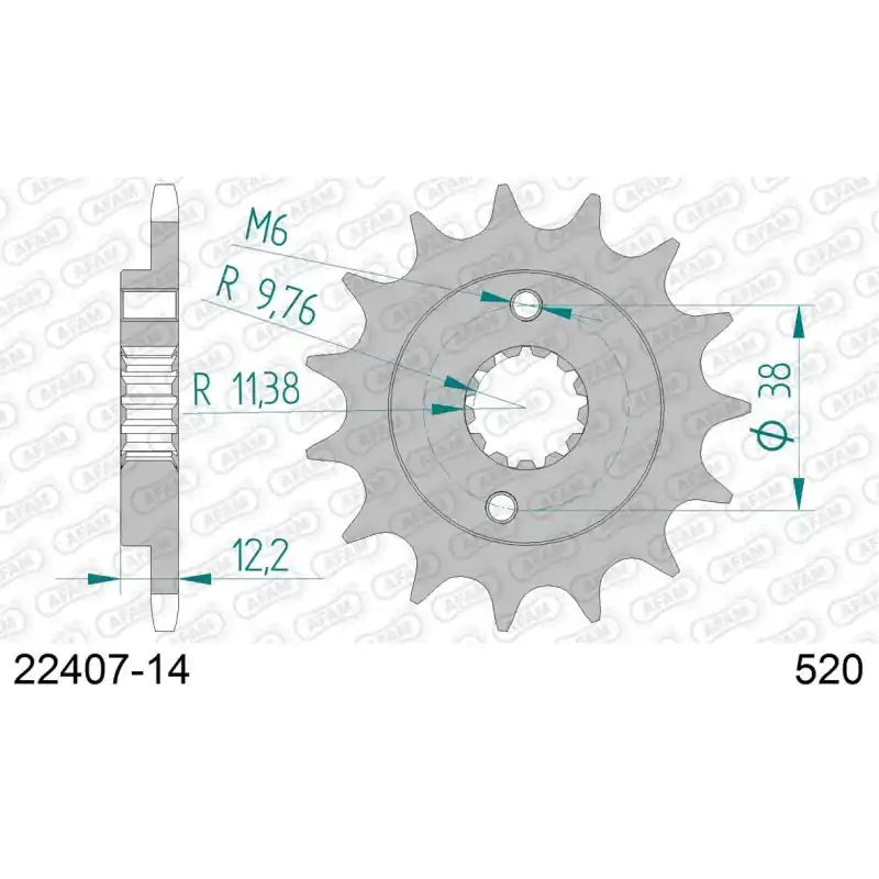 Livraison Express Pignon 14 dents pour chaine 520