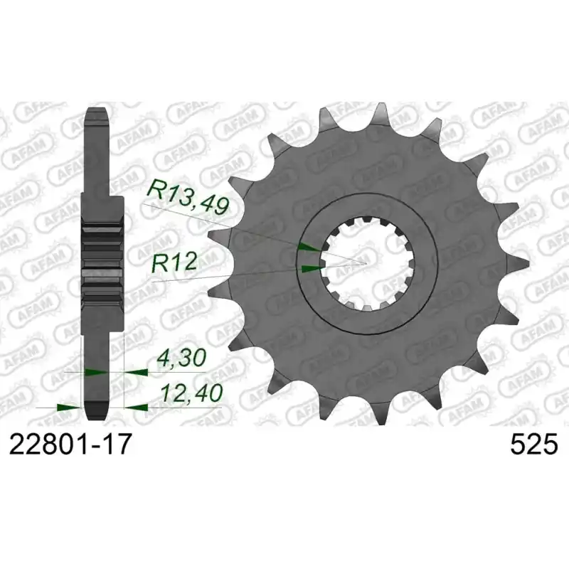 Produit De Marque Pignon 17 dents pour chaine 525