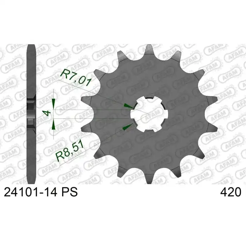 Acheter En Ligne Pignon 14 PS dents pour chaine 420