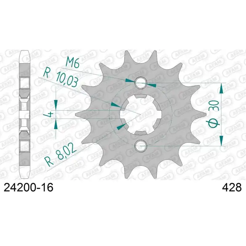 Solde Pignon 16 dents pour chaine 428