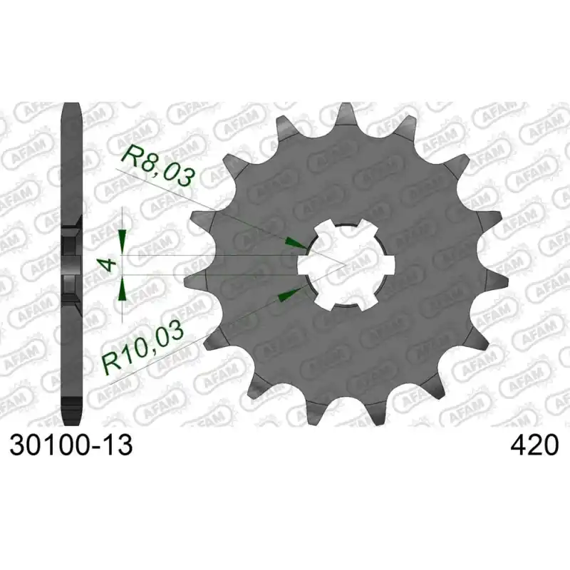 Produit De Marque Pignon 13 dents pour chaine 420