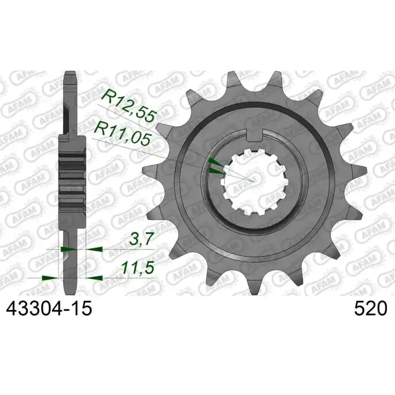 Achat Immédiat Pignon 15 dents pour chaine 520