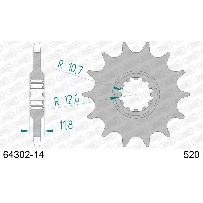 Achat Immédiat Pignon 14 dents pour chaine 520