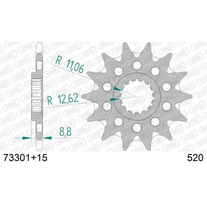 Promotion Saisonnière Pignon 15 dents pour chaine 520 SC