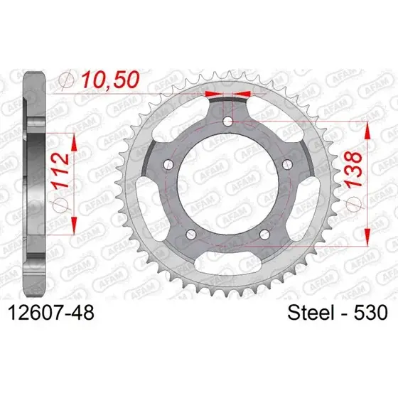 Achetez Aujourd&rsquo;hui Couronne Acier 48 dents pour chaine 530