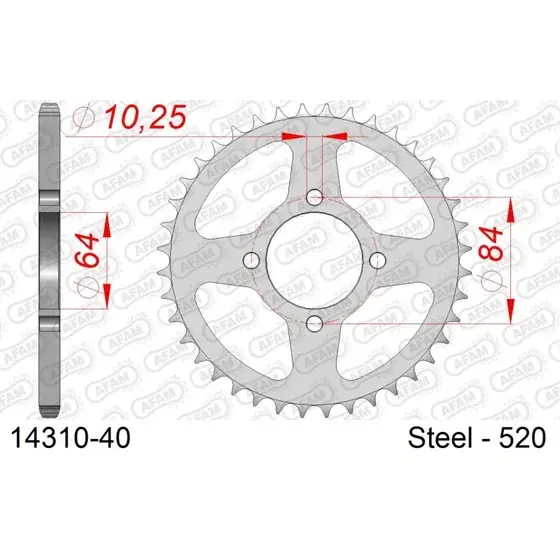 Achetez Aujourd&rsquo;hui Couronne Acier 40 dents pour chaine 520