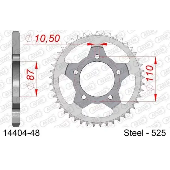 Acheter Direct Couronne Acier 48 dents pour chaine 525