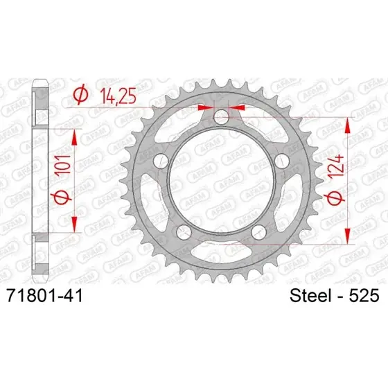 Acheter Direct Couronne Acier 41 dents pour chaine 525