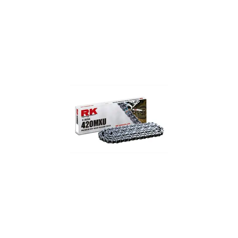 Chaine RK 420MXU U'Ring Racing TT Ultra Renforcée Pas de 420 – Couleur Acier Produit De Marque