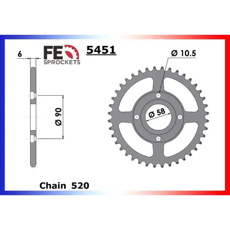 Achat Immédiat Couronne Acier 35 dents pour chaine 520 – France Equipement 2911.5451.35