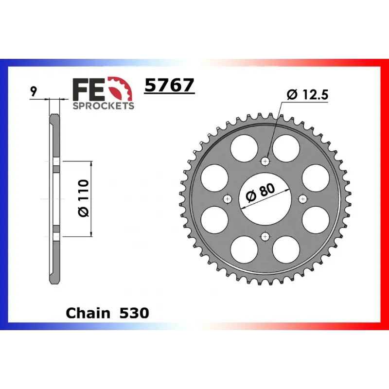 Achat Immédiat Couronne Acier 43 dents pour chaine 530 – France Equipement 9203.5767.43
