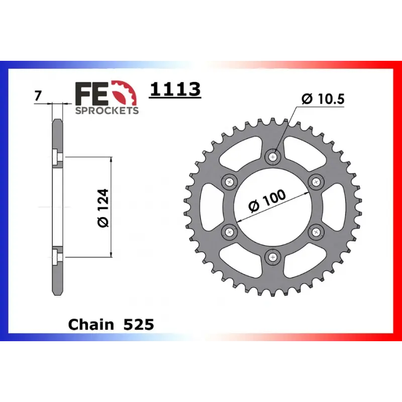 Affaire À Saisir Couronne Acier 37 dents pour chaine 525 – France Equipement 9520.1113.37