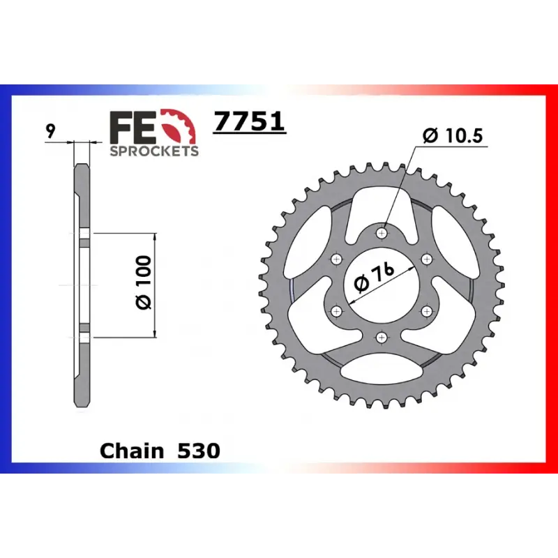 Top Vente Couronne Acier 48 dents pour chaine 530 – France Equipement 9810.7751.48