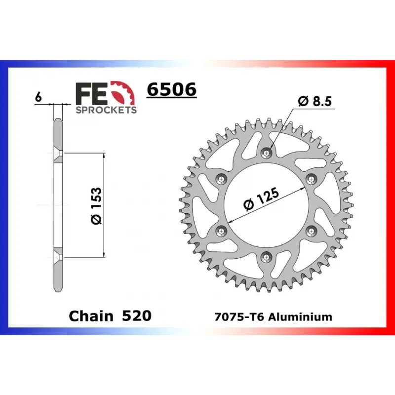 Bon Marché Couronne Alu 56 dents pour chaine – France Equipement 4906.6506.561