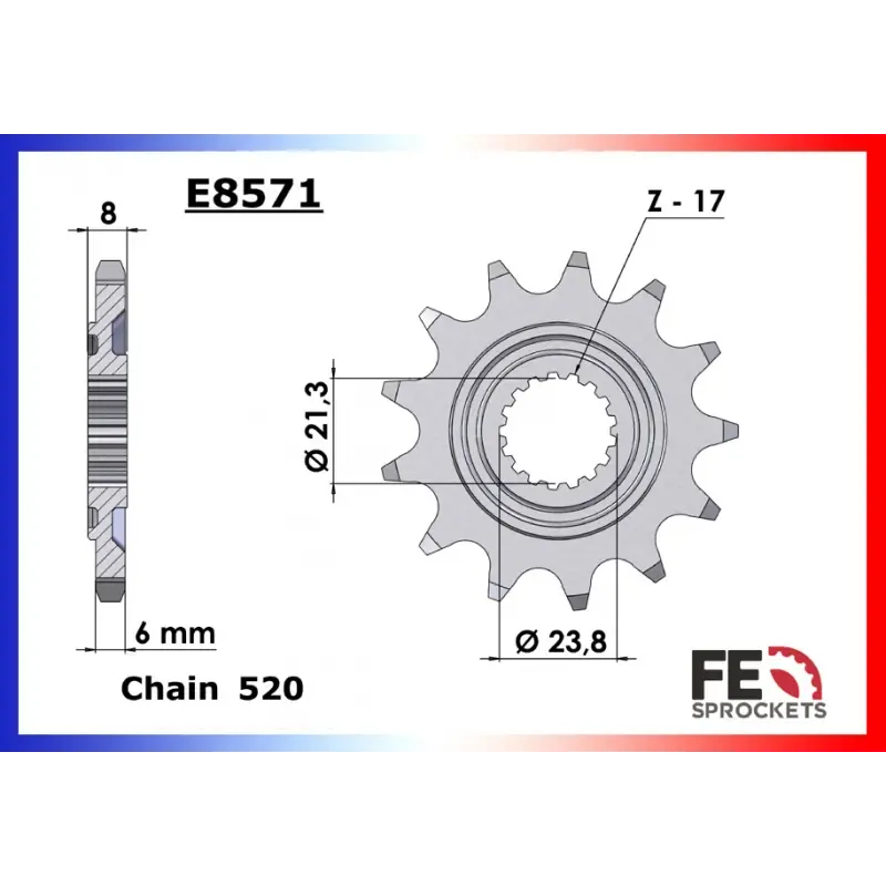 Meilleur Prix Pignon 13 dents pour chaine 520 – France Equipement 3014.E8571.13