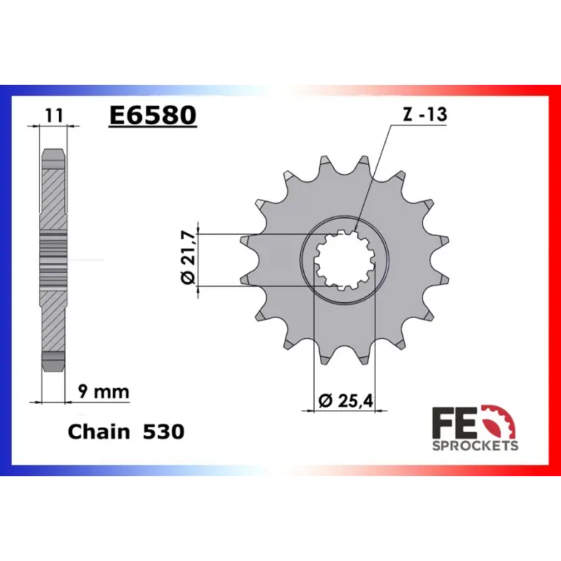 Acheter En Ligne Pignon 18 dents pour chaine 530 – France Equipement 9206.E580.18