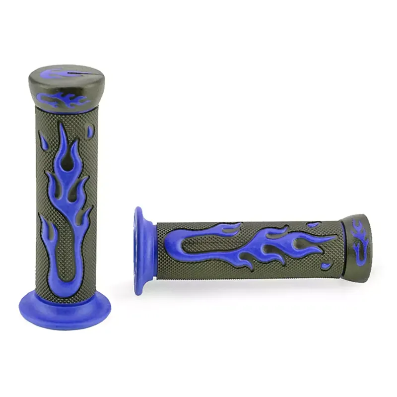 Poignées de Guidon – TNT Gel Flamming Noir / Bleu Produit De Marque