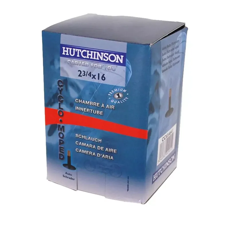 Prix Cassé Chambre à Air 16 pouces 2 3/4×16 à 3 1/4×16 – Valve Droite Schrader HUTCHINSON