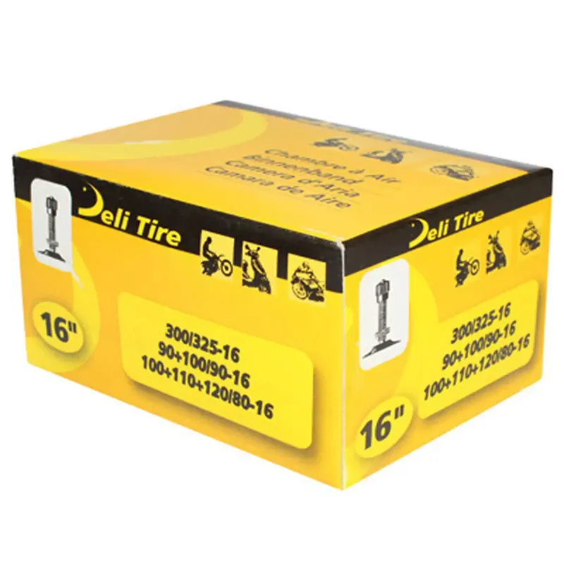 Chambre à air 16 pouces 3.00×16 à 3.25×16 – DELI Valve Droite TR4 Expédition Rapide