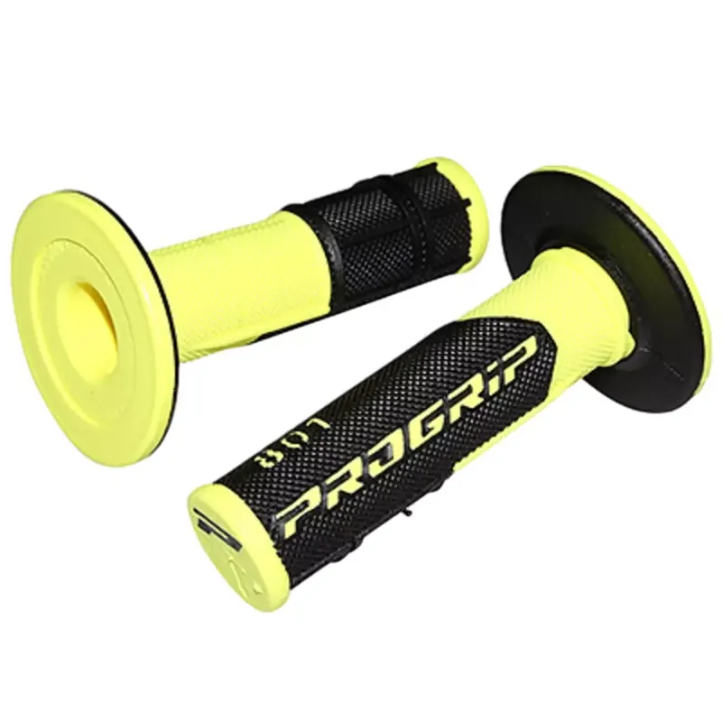 Poignées de Guidon – Progrip 801 Off Road Noir / Jaune Fluo Populaire