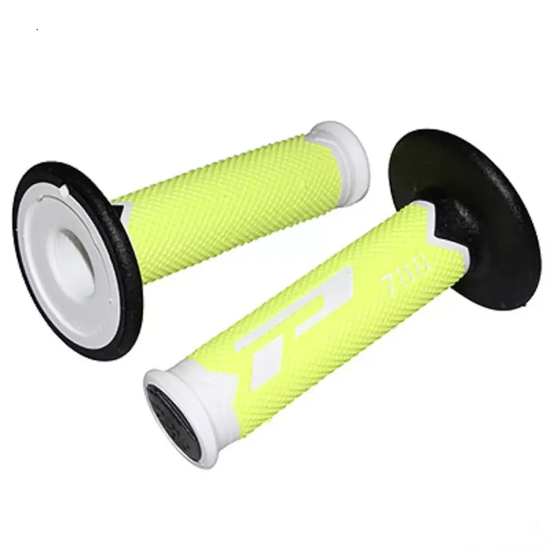 Top Vente Poignées de Guidon – Progrip 788 Off Road Blanc / Noir / Jaune Fluo