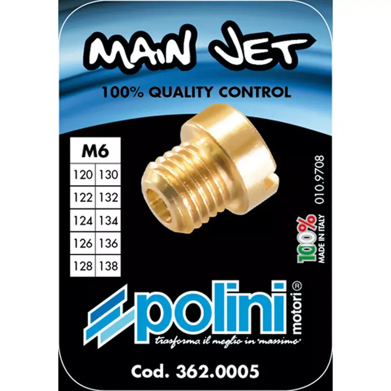 Dernier Modèle Gicleur Principal DELLORTO PHBN PHVA PHVB 120 à 138 – Coffret de 10 POLINI