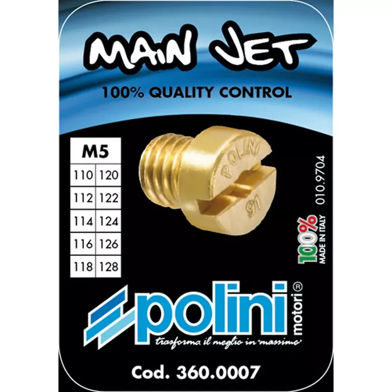 Retour Gratuit Gicleur Principal DELLORTO PHBG SHA 110 à 128 – Coffret de 10 POLINI