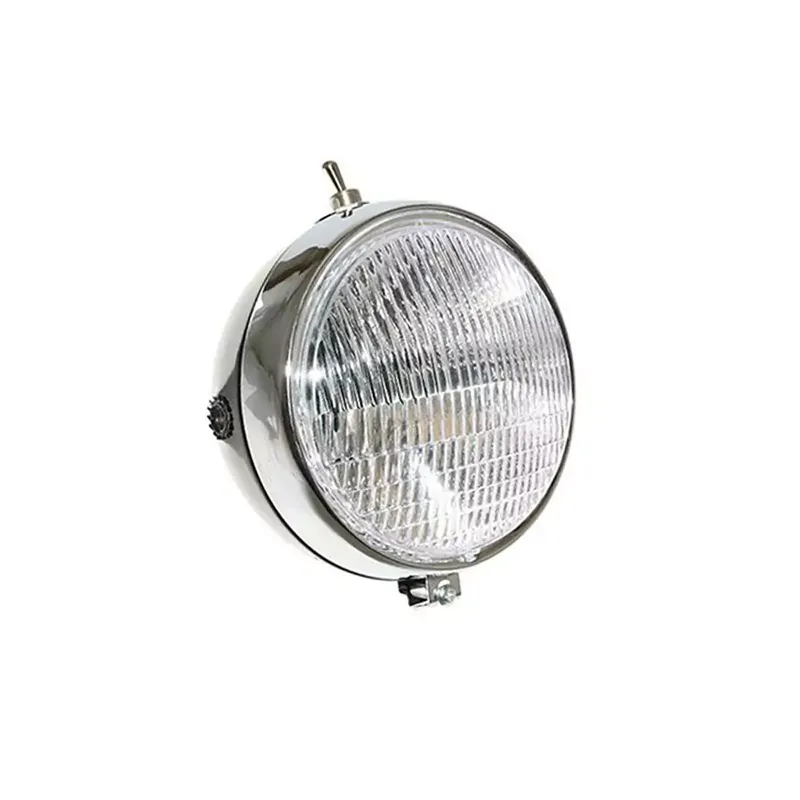 Prix Promo Phare Cyclo Rond P26S – 133mm CHROME avec interrupteur