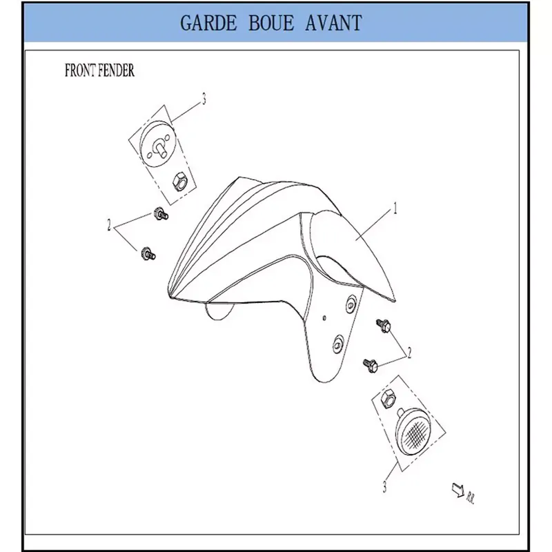 Garde Boue Avant TNT Grido – Blanc / Bleu / Noir Mat / Rouge Blanc / Bleu Commande En Gros