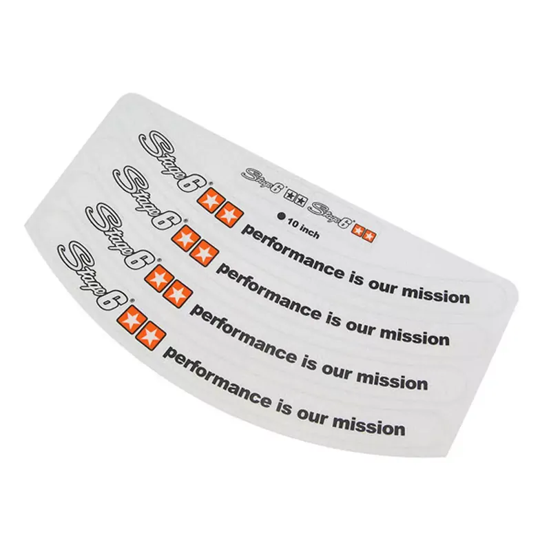Autocollant / Sticker de jante – Stage6 12 / 13 pouces Blanc Offre Spéciale