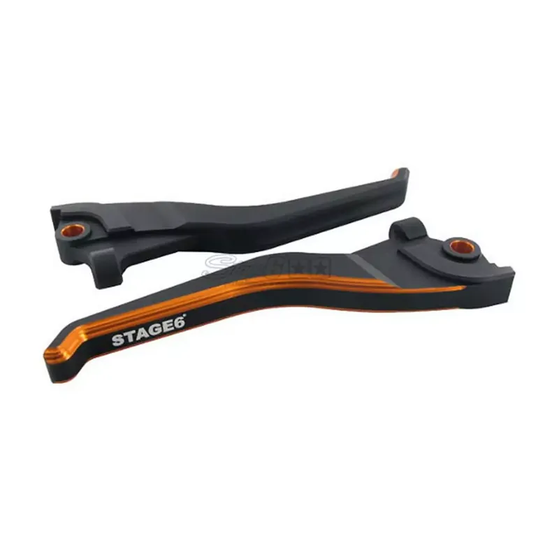 Prix Promo Levier Frein Avant + Arrière MBK Nitro Yamaha Aerox – Stage6 CNC Dual-Color noir / orange