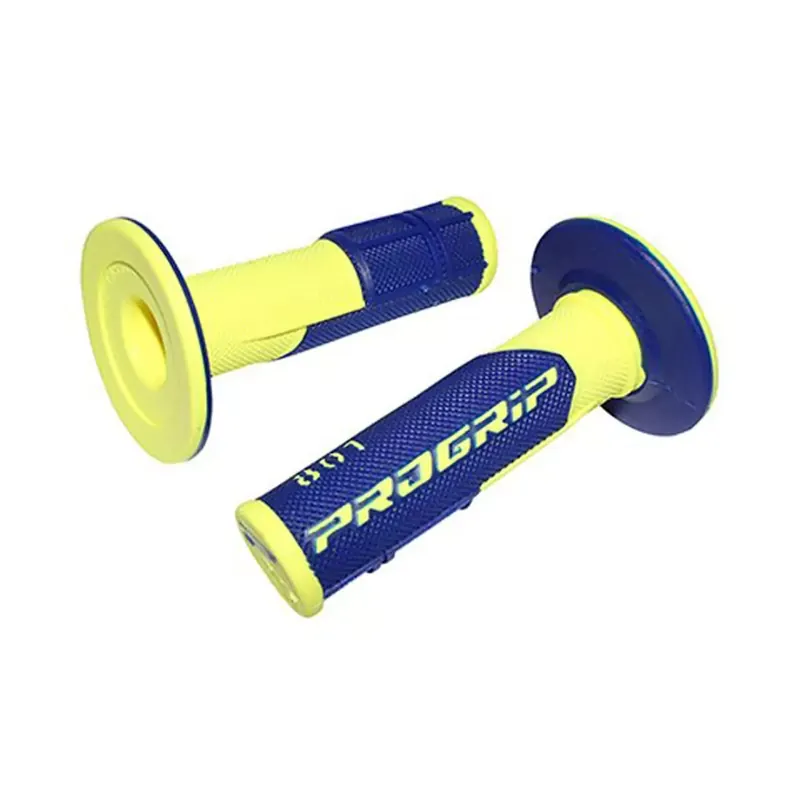 Poignées de Guidon – Progrip 801 Off Road Jaune Fluo / Bleu Quantité Limitée